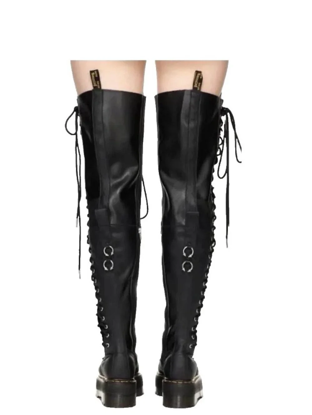 Dr. Martens 28-Eye XTRM Max Virginia Leather Size 6 Thigh High Platform Boots